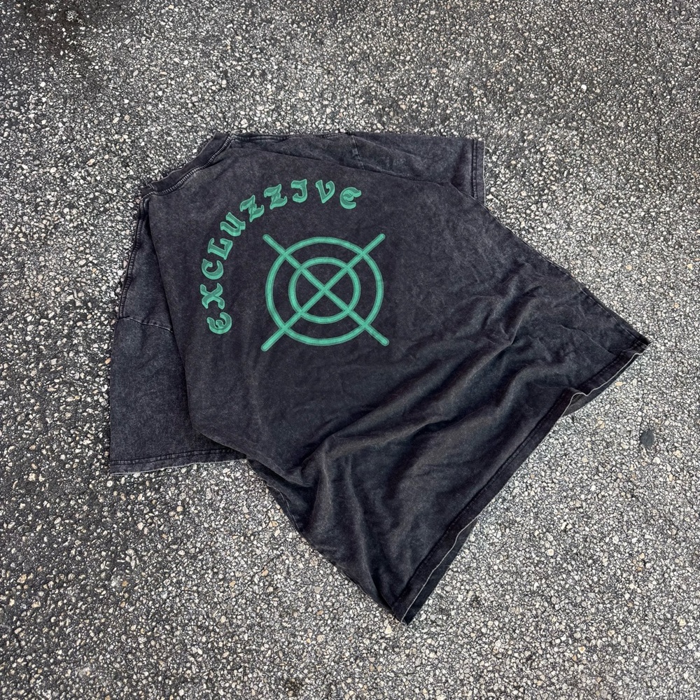 EXCLUZZIVE BLACK & GREEN T-SHIRT | ALL SIZES
